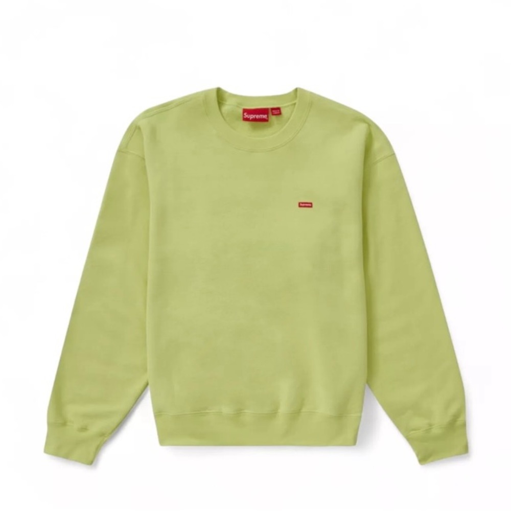 Supreme Logo Crewneck Sweatshirt “Lime” Size Large